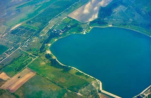 Panoramic view of the earth from above Foto stock