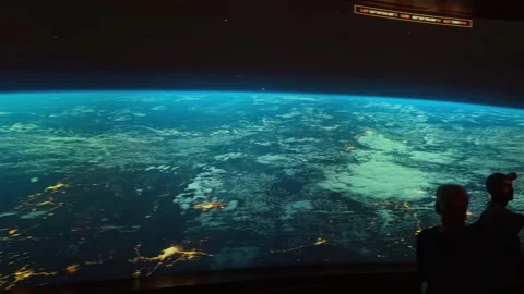 Panoramic view of Earth from space 3 (Editorial) Vídeo Stock 328848943