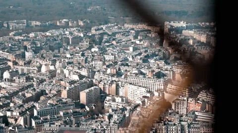 Panoramic view from Eiffel Tower in Paris, France Stock Footage 225458845