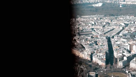 Panoramic view from Eiffel Tower in Paris, France Stock Footage 226310249
