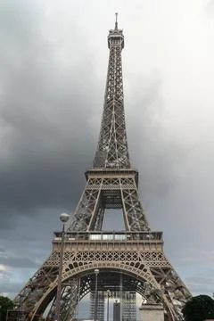 Panoramic view of Eiffel Tower in Paris, France 스톡 사진