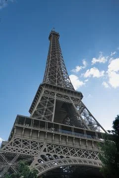 Panoramic view of Eiffel Tower in Paris, France 스톡 사진
