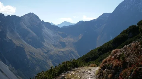 Panoramic view from Elfer in Stubaital Video stock 99564238