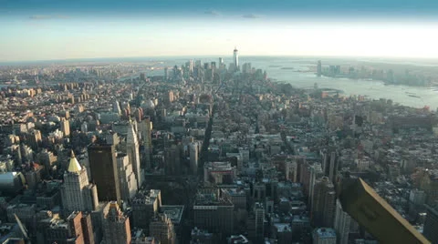 Panoramic View from the Empire State Building, New York Stock Footage 24237170