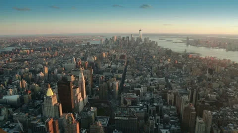 Panoramic View from the Empire State Building, New York Stock Footage 24241269