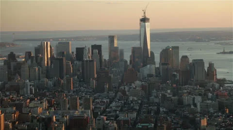 Panoramic View from the Empire State Building, New York Stock Footage 24243886
