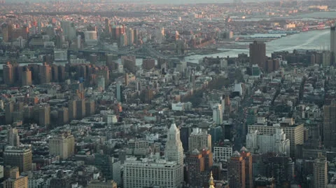 Panoramic View from the Empire State Building, New York Stock Footage 24246008