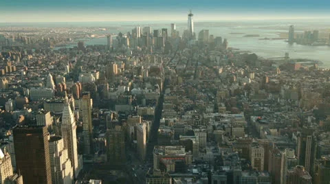 Panoramic View from the Empire State Building, New York Stock Footage 24246194