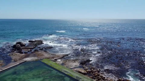 Panoramic view of empty beach in summer Stock Footage 148766915