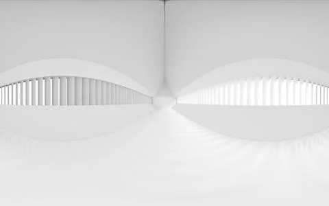 Panoramic view of the empty room, 3d rendering. 库存插图