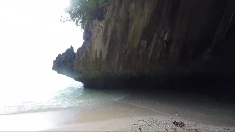 Panoramic View, Empty Sandy Beach, Sipalay, Negros island, Philippines Video stock 336904874