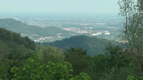Panoramic view of the Euganean Hills (Italy) Stock Footage 197847578