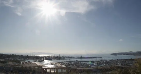 Panoramic View Of Faliro Marina And Coastal Highway Athens Greece - Oct 13 2019 Stock Footage 337707215