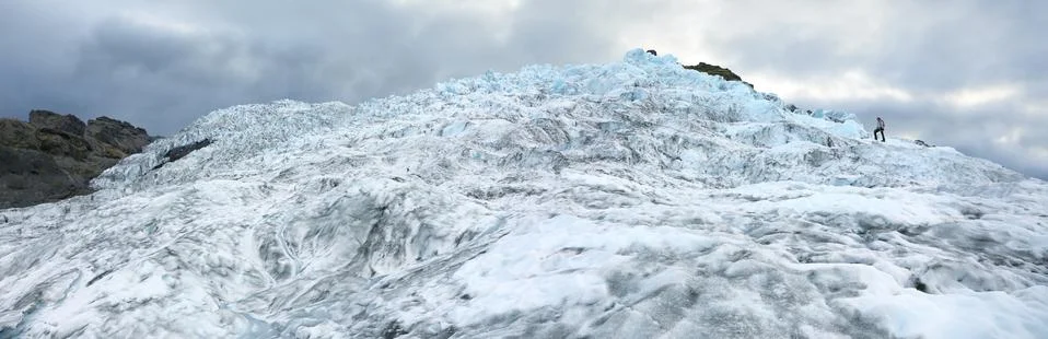 Panoramic view of Falljokull Glacier (Falling Glacier) 写真素材