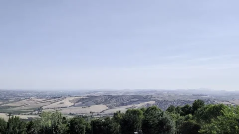 Panoramic view as far as the eye can see in Staffolo Stock Footage 344138241