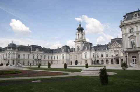 Panoramic view of the Festetics palace. Stock Photos