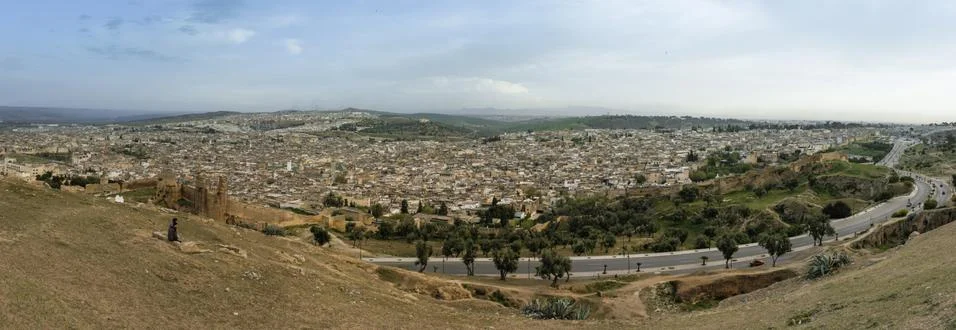 Panoramic view of Fez, Morocco Stock Photos