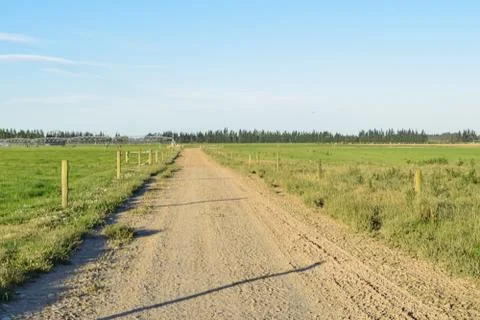Panoramic view from a field  Stock Photos