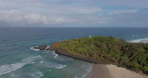 Panoramic view of Fingal Head Stock-Footage 64596939