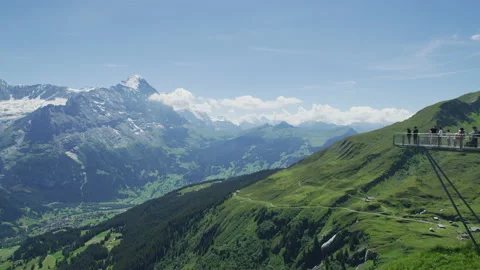 Panoramic view from the First Cliff Walk Stock Footage 219705966