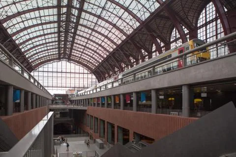 Panoramic view of the floors with a train 스톡 사진