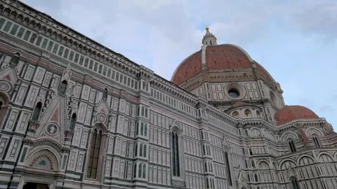Panoramic view of Florence Cathedral Stock Footage 250186345