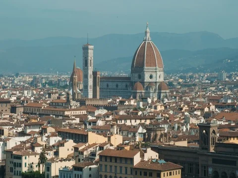 Panoramic view of Florence Stock Footage 75439770