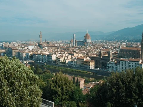 Panoramic view of Florence Stock Footage 75439864