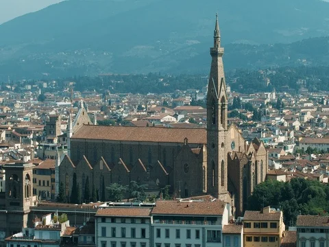 Panoramic view of Florence Stock Footage 75440090