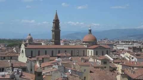 Panoramic view of Florence Italy Stock Footage 101341080