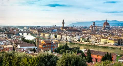 Panoramic view of Florence Stock Photos