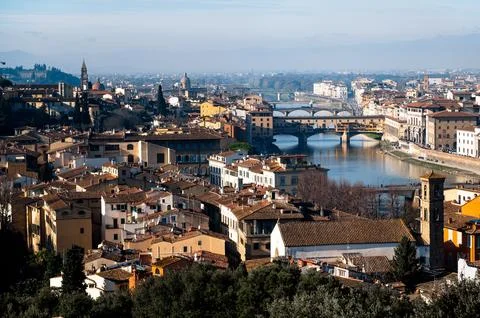 Panoramic view of Florence Stock Photos