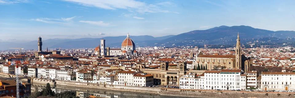 Panoramic view of Florence Stock Photos