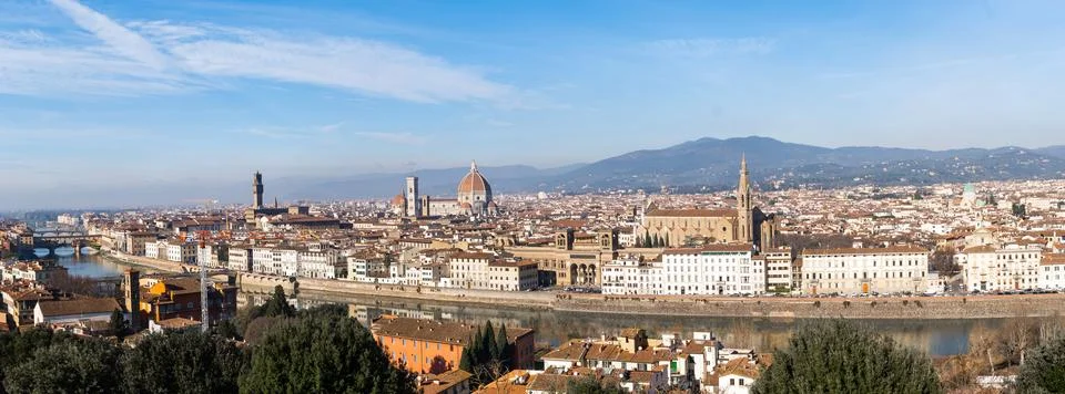 Panoramic view of Florence Stock Photos