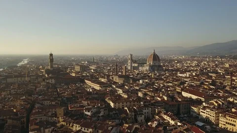 Panoramic view of Florence at sunset Stock Footage 112269727