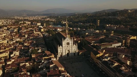 Panoramic view of Florence at sunset Stock Footage 112270134