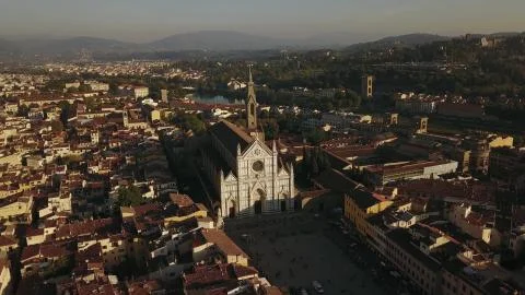 Panoramic view of Florence at sunset Stock Photos