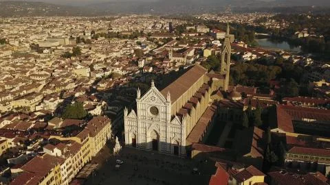 Panoramic view of Florence at sunset 写真素材