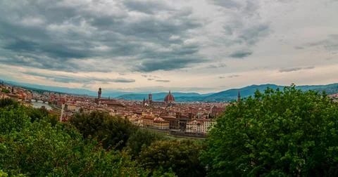 Panoramic view of  Florence at sunset Photos