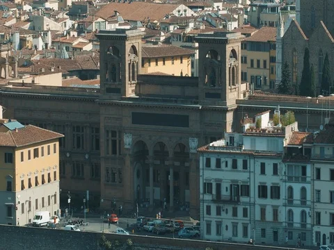 Panoramic view of Florence. UFFICI. Stock Footage 75440088