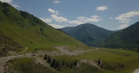 Panoramic view of  forest and mountains Stock Footage 130095452