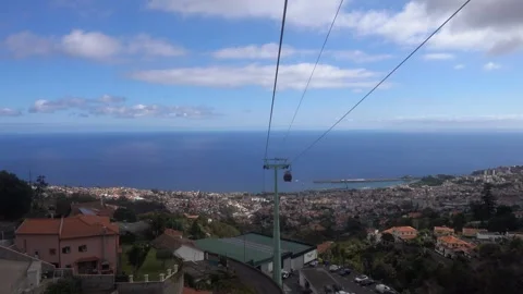 Panoramic View of Funchal, Madeira from the Cable Car Stock Footage 284967323