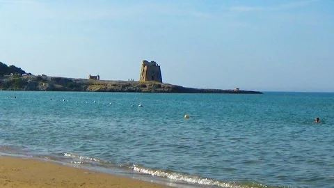 Panoramic view of the Gargano Coast. Vídeo Stock 91920774