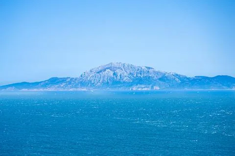 Panoramic view of Gibraltar Strait Stock Photos