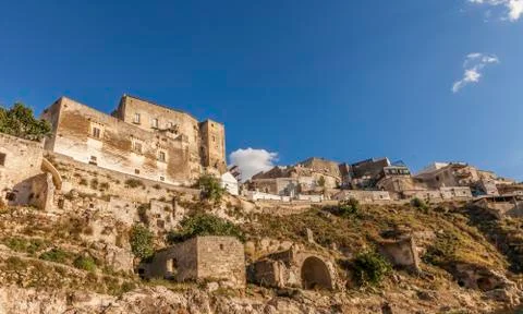 Panoramic view of Ginosa Stock Photos