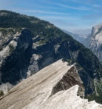 Panoramic View from Glacier Point Over Yosemite National Park, California Stock Photos