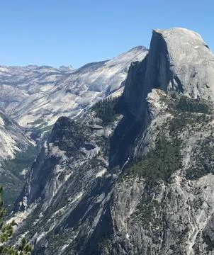 Panoramic View from Glacier Point Over Yosemite National Park, California Stock Photos