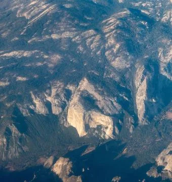 Panoramic View from Glacier Point Over Yosemite National Park, California Stock Photos