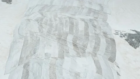 A panoramic view of a glacier protection Stock Footage 194839323