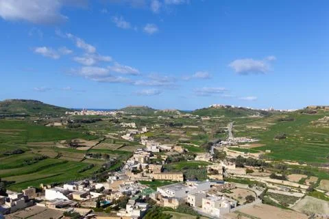Panoramic view of Gozo, Malta Stock Photos